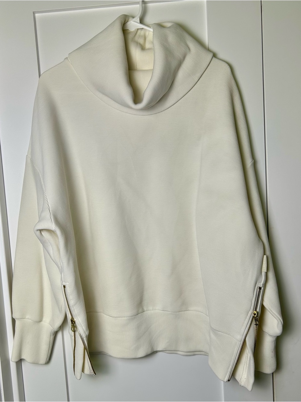 Varley Milton Sweat Ottoman Ribbed Funnel Neck Pullover Large